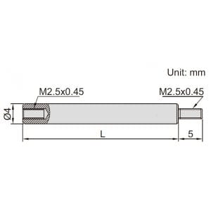میله رابط ساعت 50 میلیمتر اندیکاتور اینسایز (Insize) مدل 2009-6282