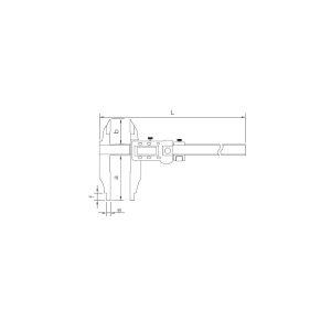 کولیس 100 سانتی فک بلند استنلس استیل دیجیتال 6 دکمه ابسلوت اسیمتو (ASIMETO) مدل 8-40-315